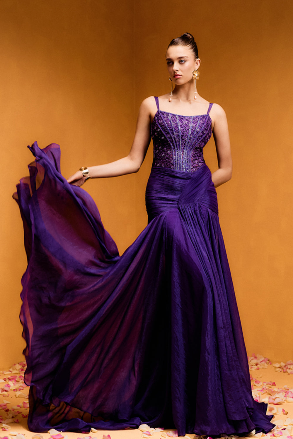 Amethyst Corset Drapped Skirt