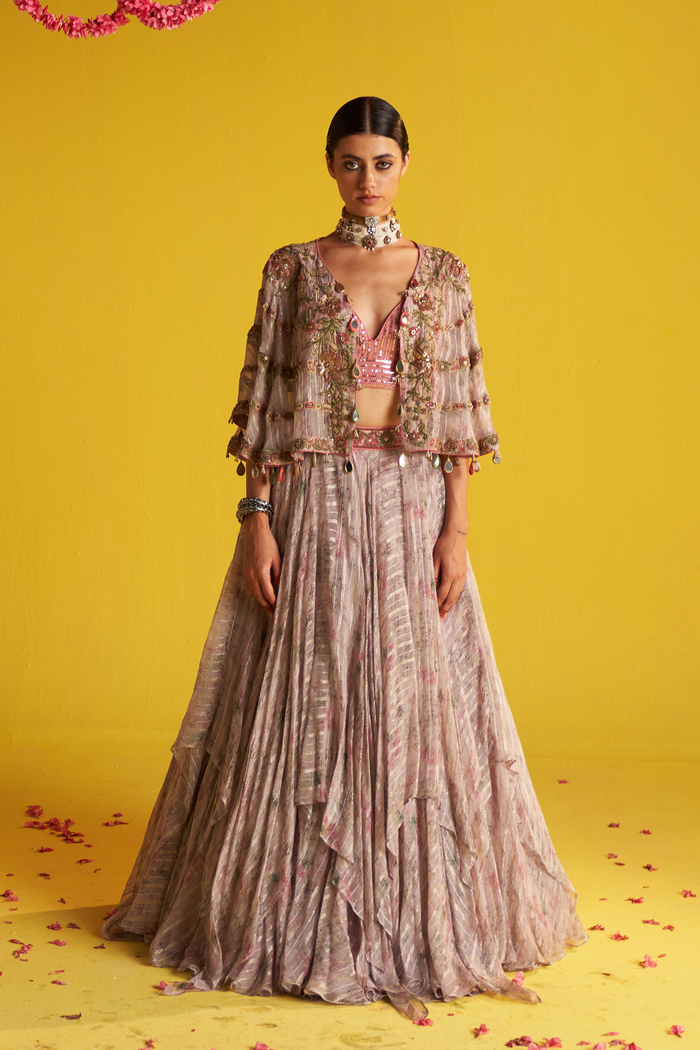 CY Studio Bagechaa Sanya Multi Color Lehenga Set Front 1