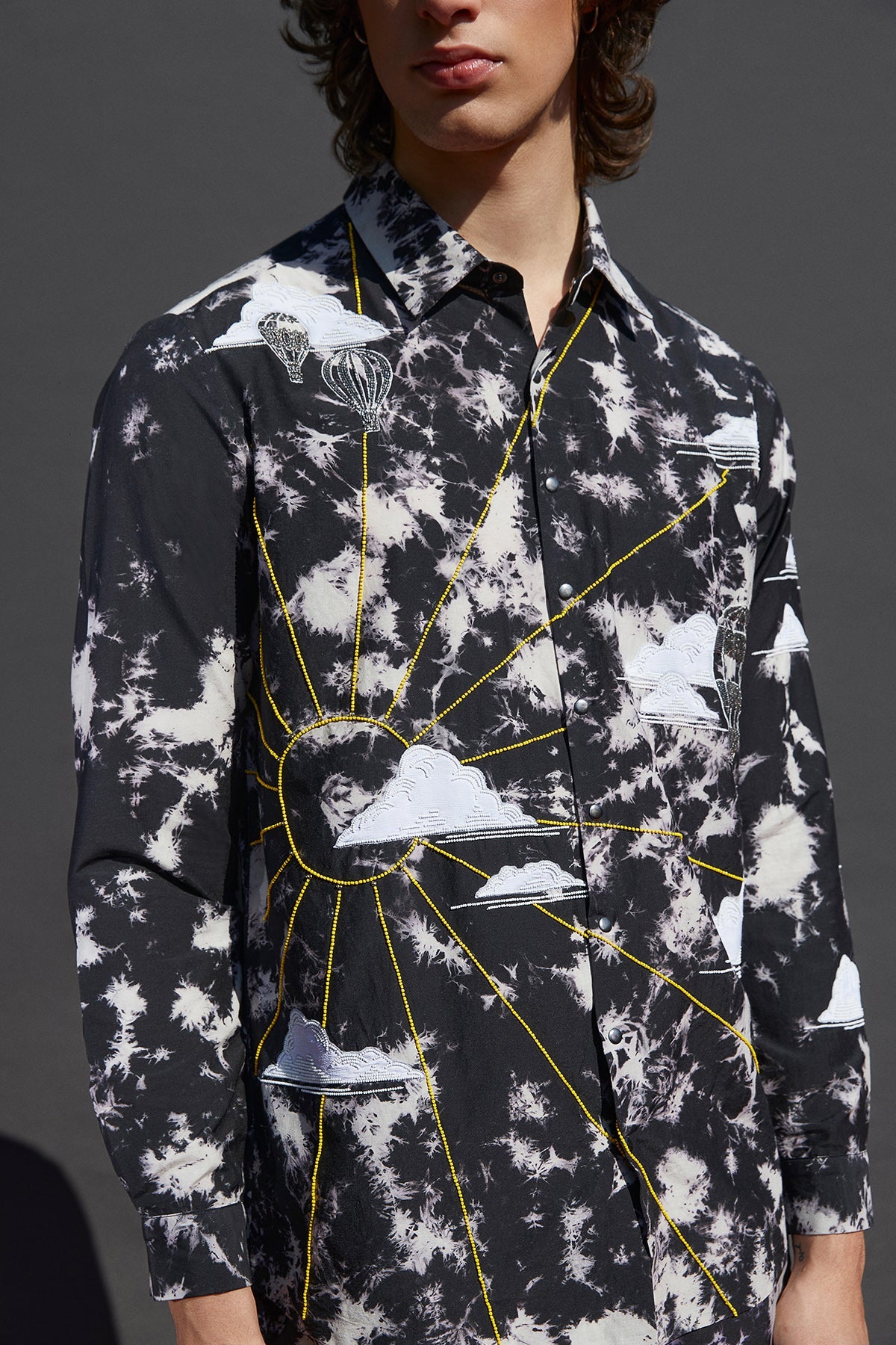Ritesh Deshmukh in Sun, Clouds And Air Balloons Full Sleeves Shirt With Baggy Pants