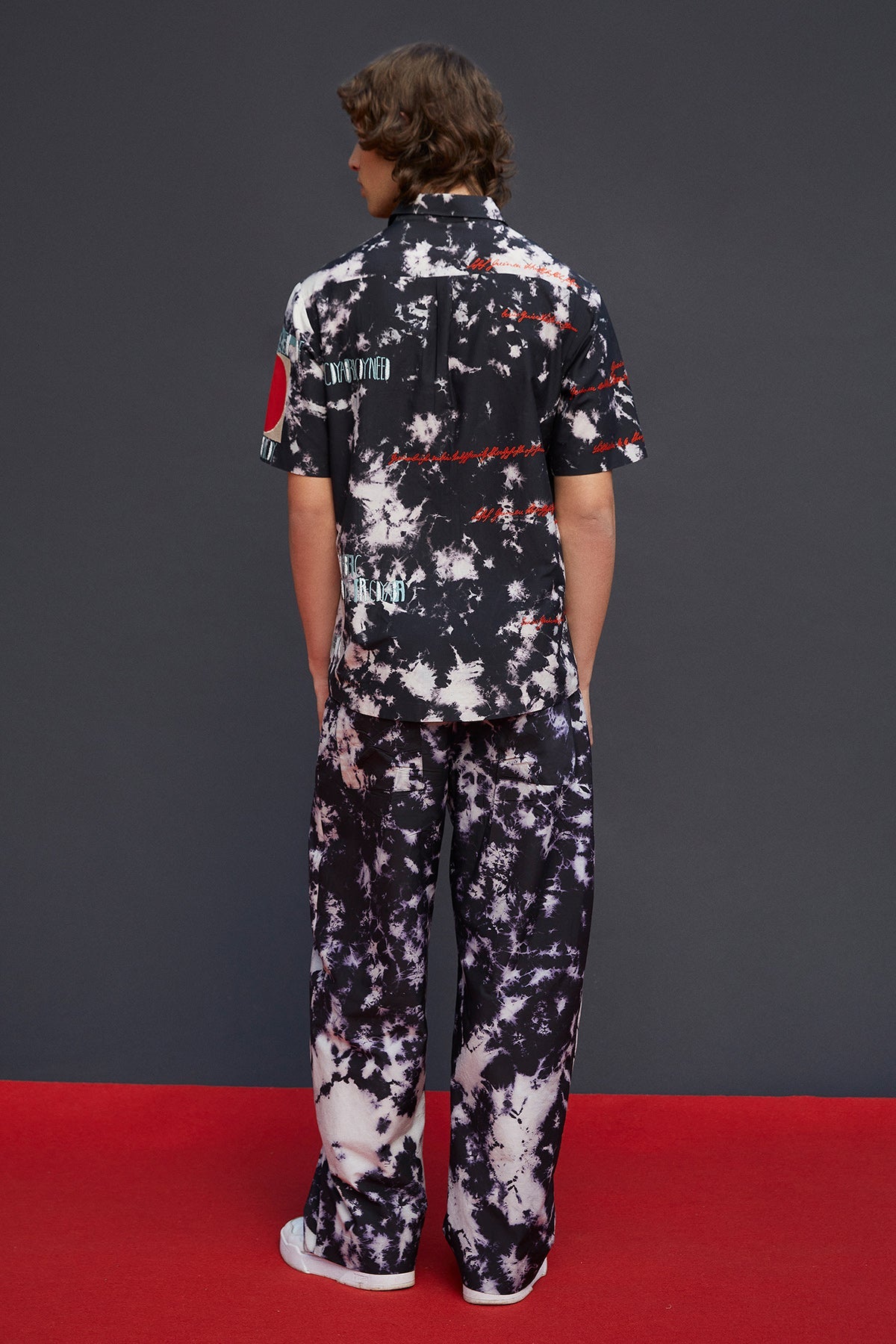 Scribble Half Sleeves Boxy Shirt