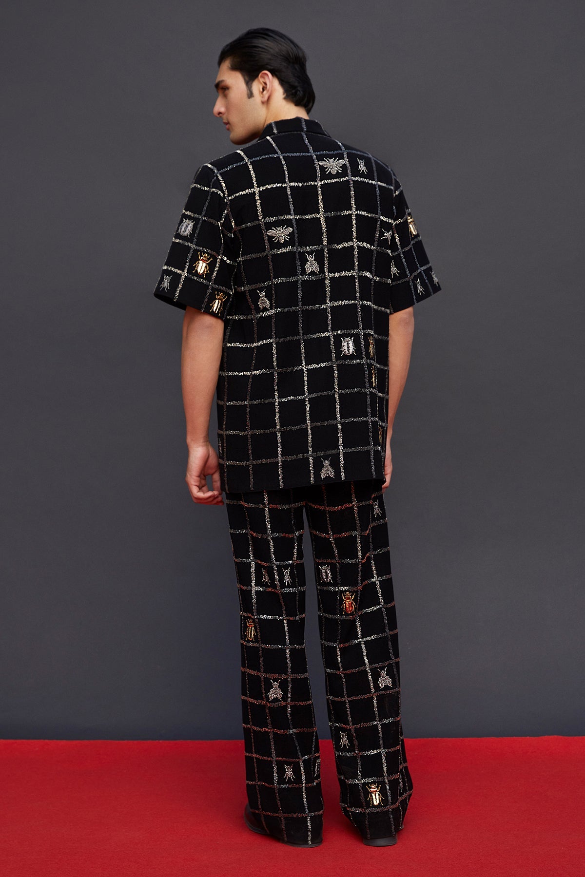 Straight Pants Of "(Insect Half Sleeves Shirt Jacket)"