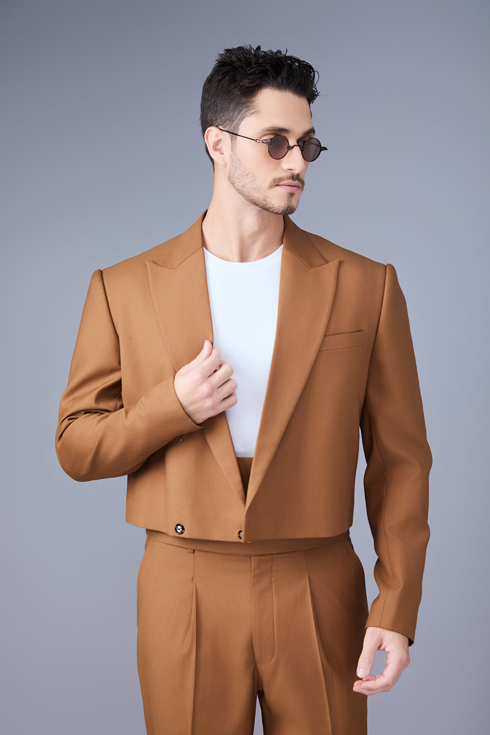Tan Waist Belt Belt Suit