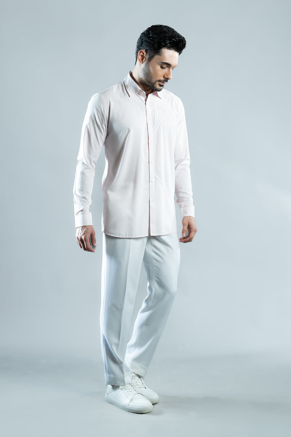 Light Pink Embroidered Shirt