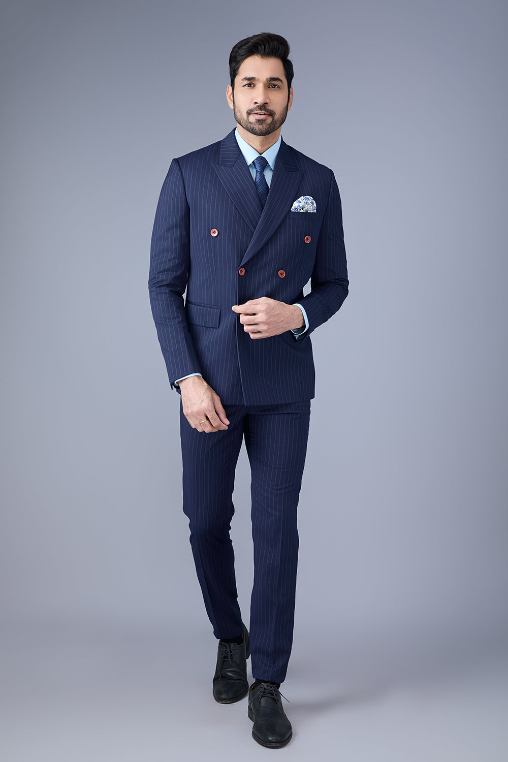 Navy Double Breasted Suit