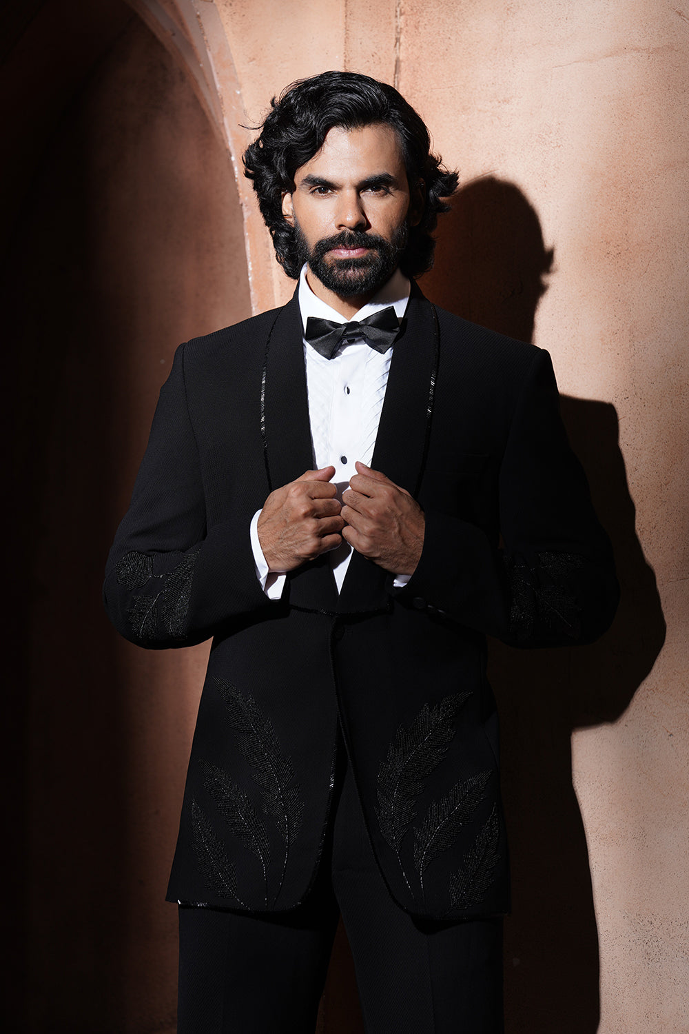 Tt Black Embroidered Tuxedo