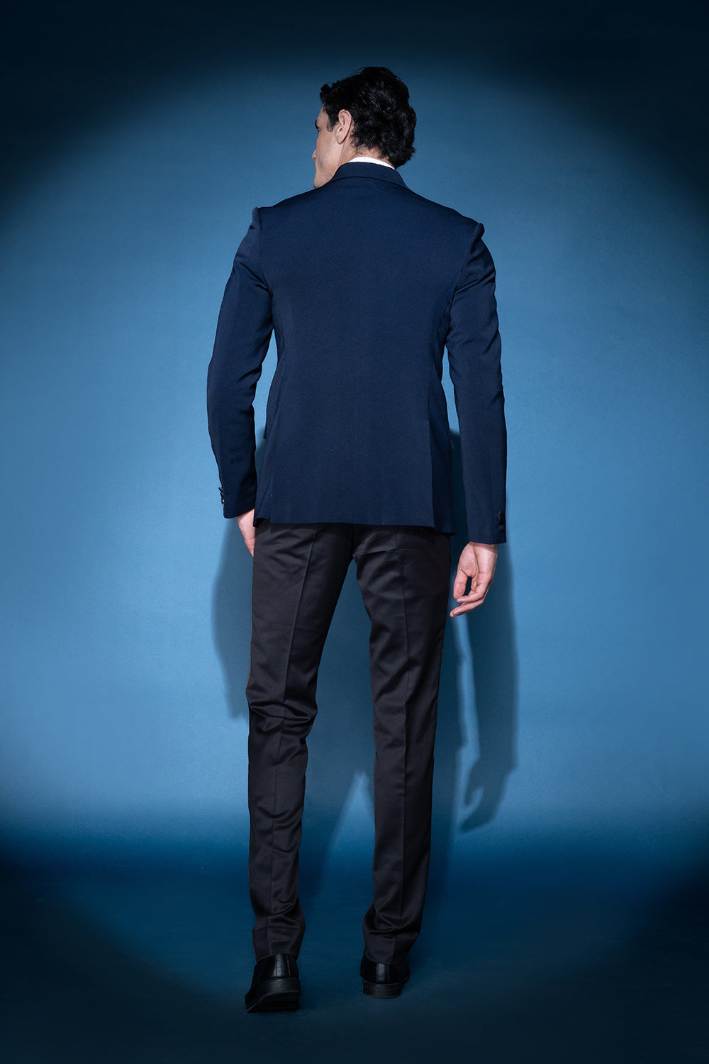 Navy Blue Satin Lapel Tuxedo Vmtu21