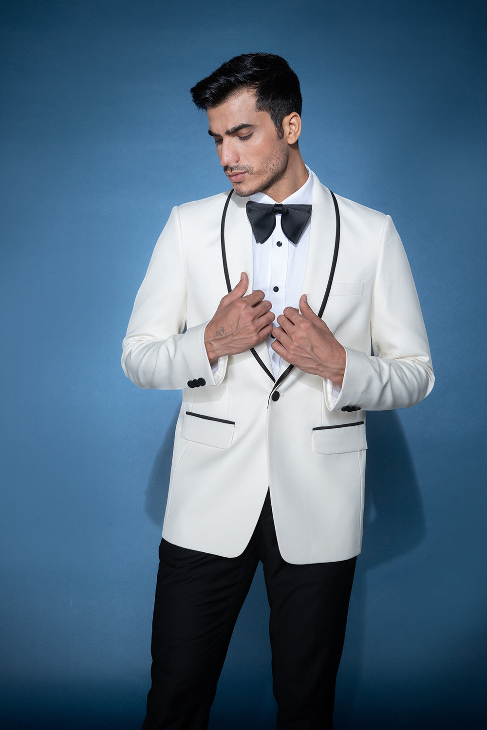 White Classic Tuxedo Shawl Lapel With Pants
