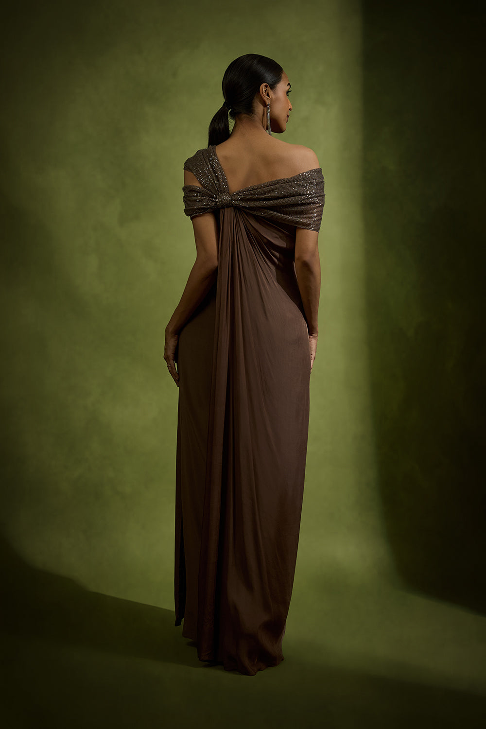 Off Shoulder Soft Drape Dress