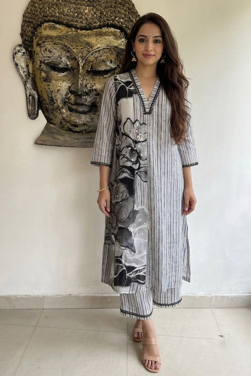 Bamboo Crepe Kurta Set