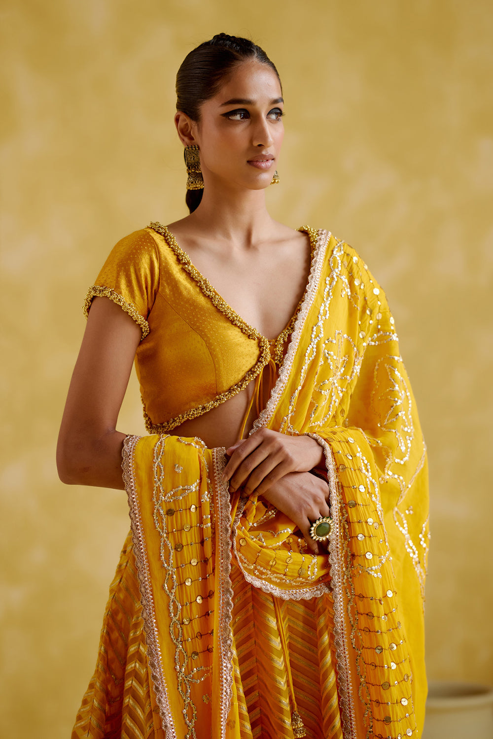Anvi Yellow Lehnga