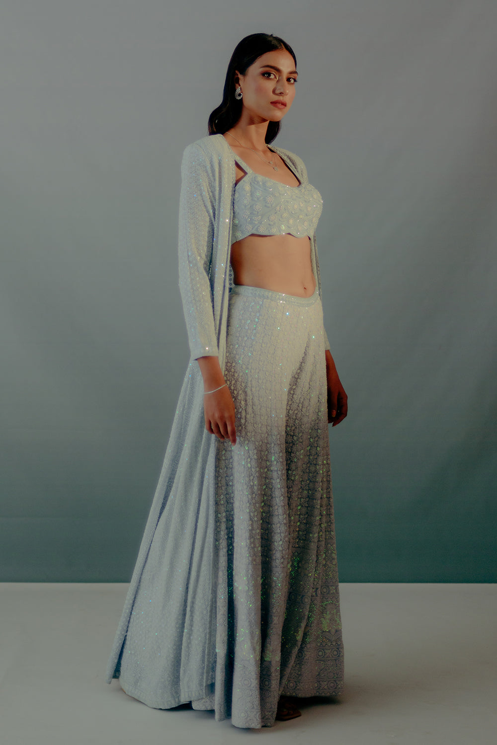 Baby Blue Sharara Set