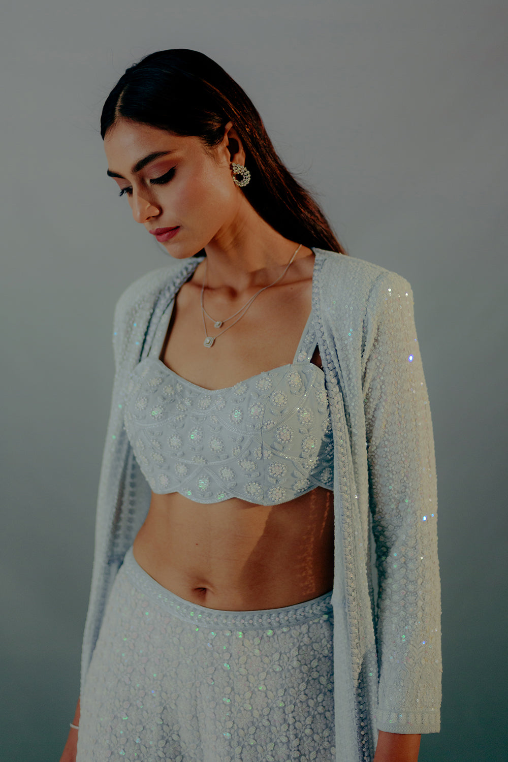 Baby Blue Sharara Set
