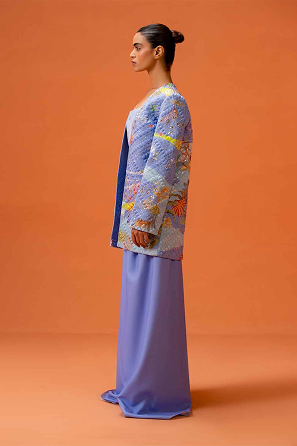 Banana palm Quilted Jacket Set