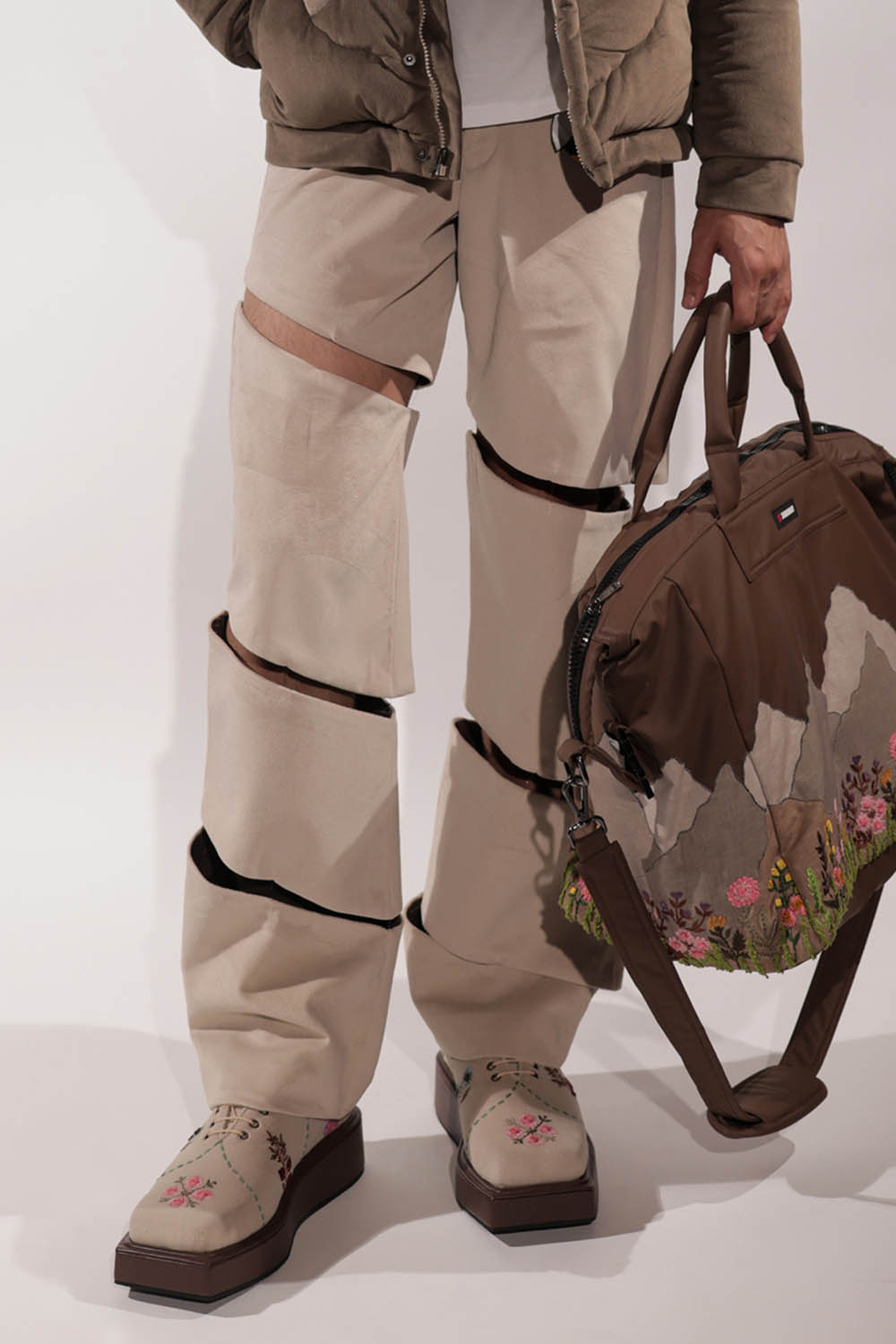 Beige Suede Levitating Pants