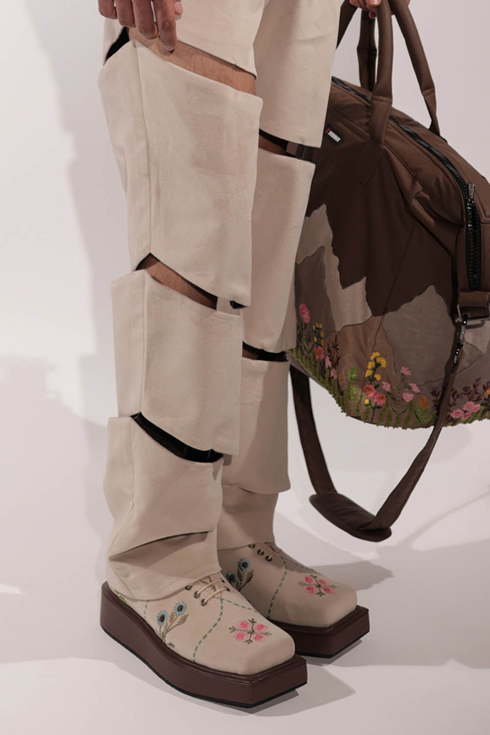 Beige Suede Levitating Pants