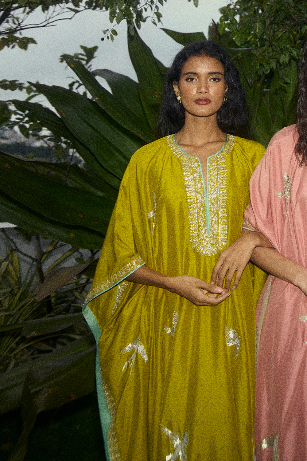 Bird Design Kaftan Set