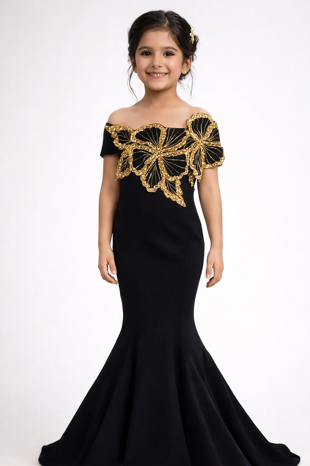 Black Fish Cut Gown
