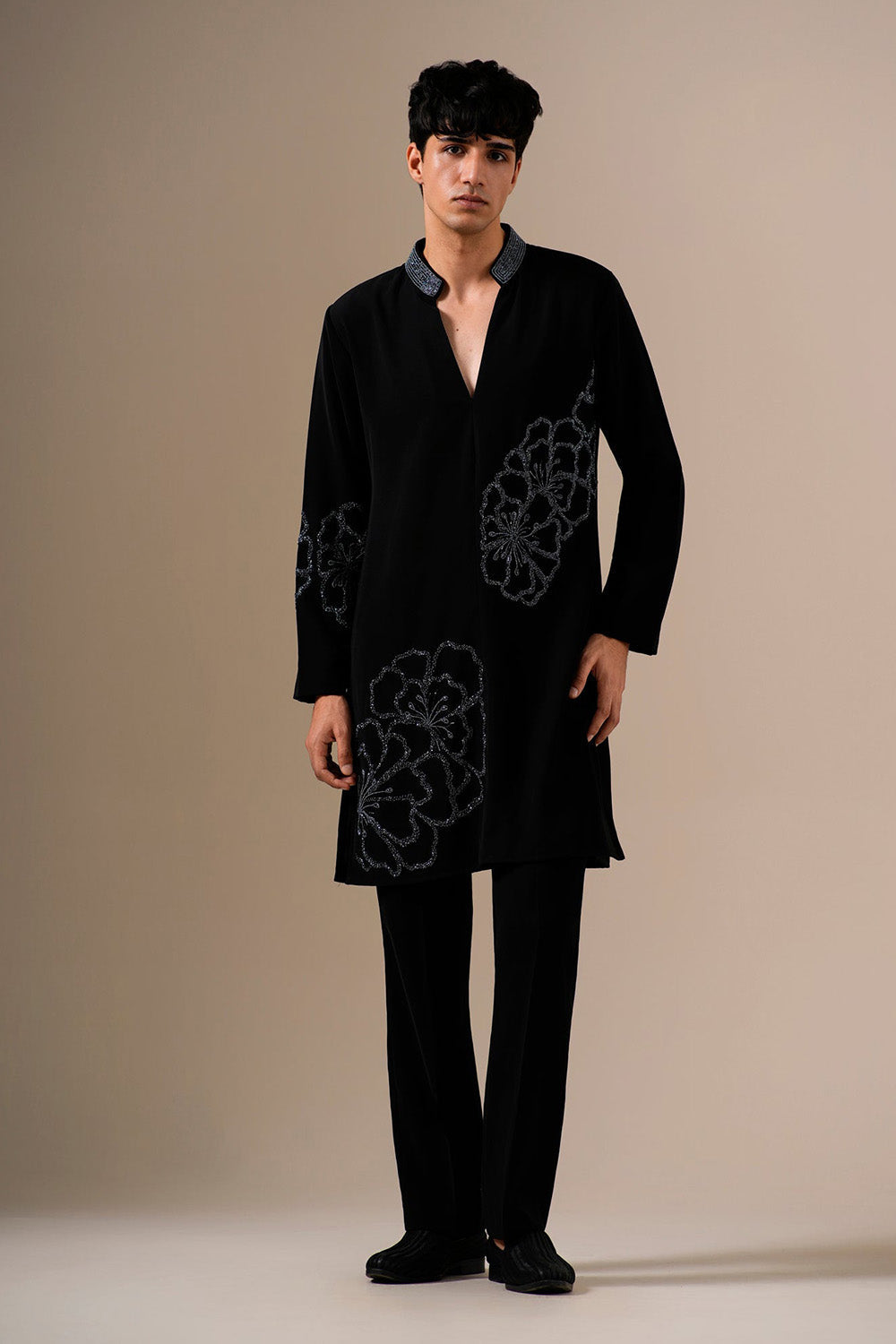 Black Mirage Kurta Set