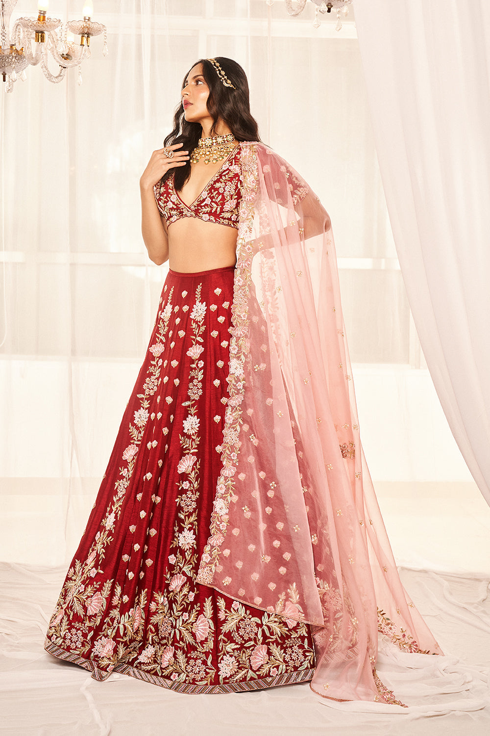 Blood Red Bridal Set