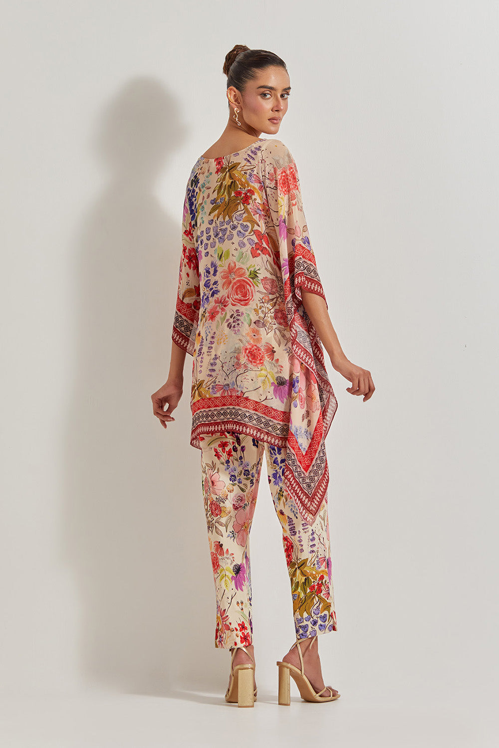 Blooming Burst Asysmmetrical Top with Pants