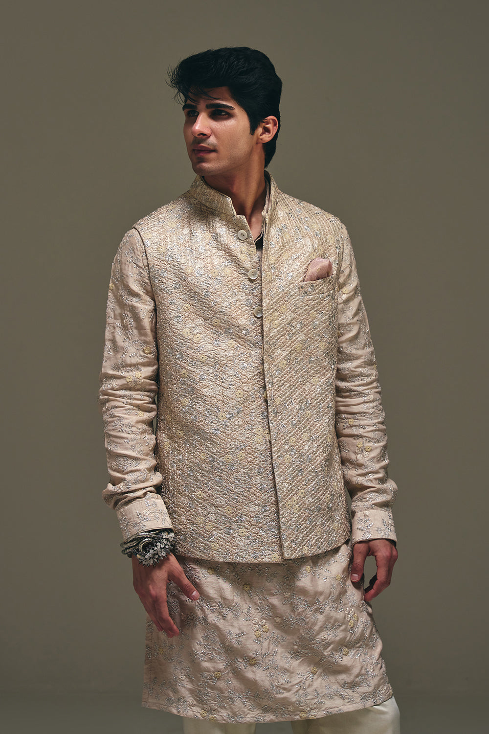 Camellia Nehru Jacket Set