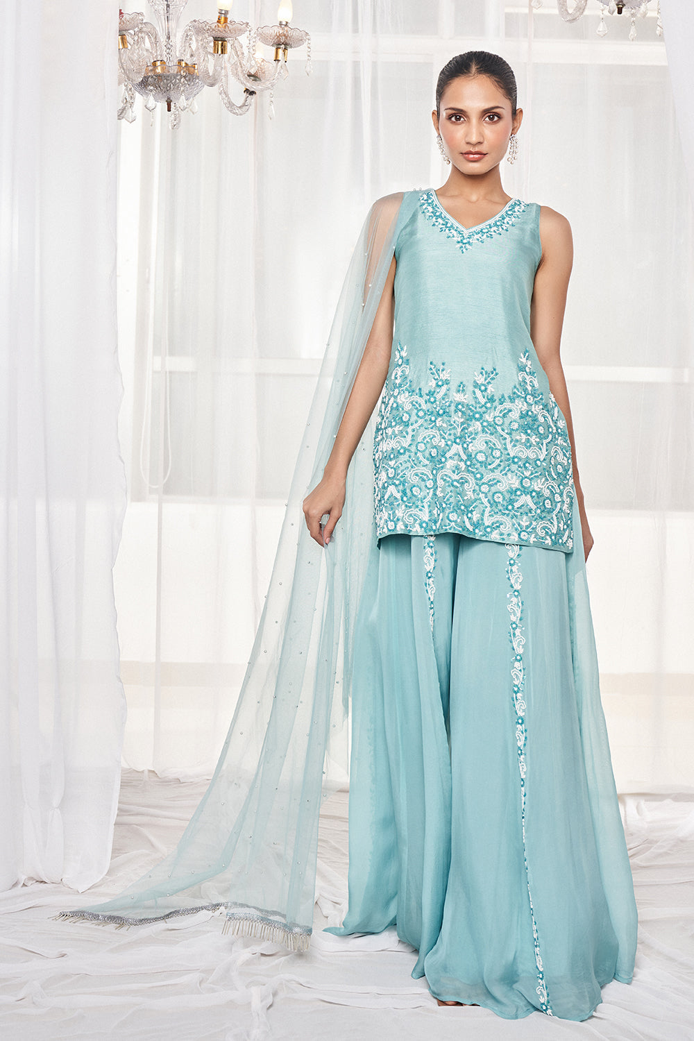 Candy Blue Pant Set