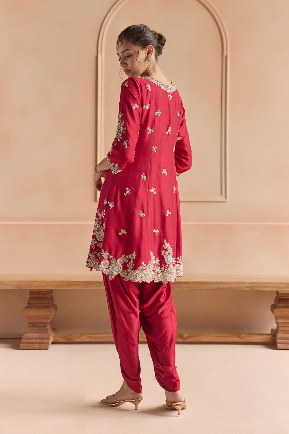 Cherry Red Kurta Set