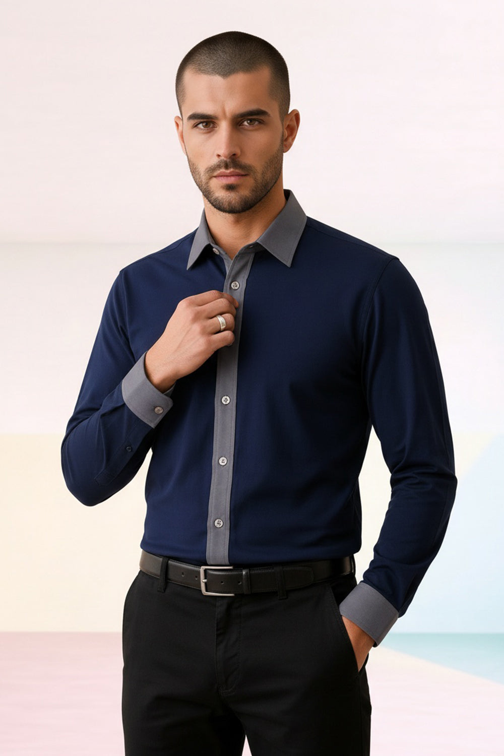 Colour Block Shirt - Valen