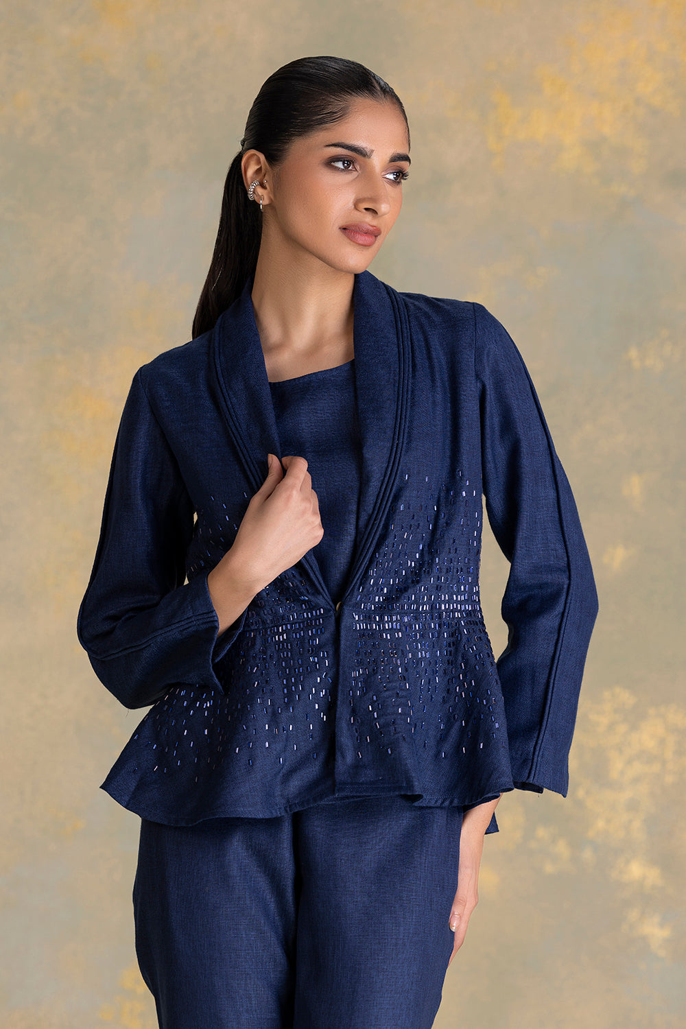 Crystal Rain peplum Jacket set