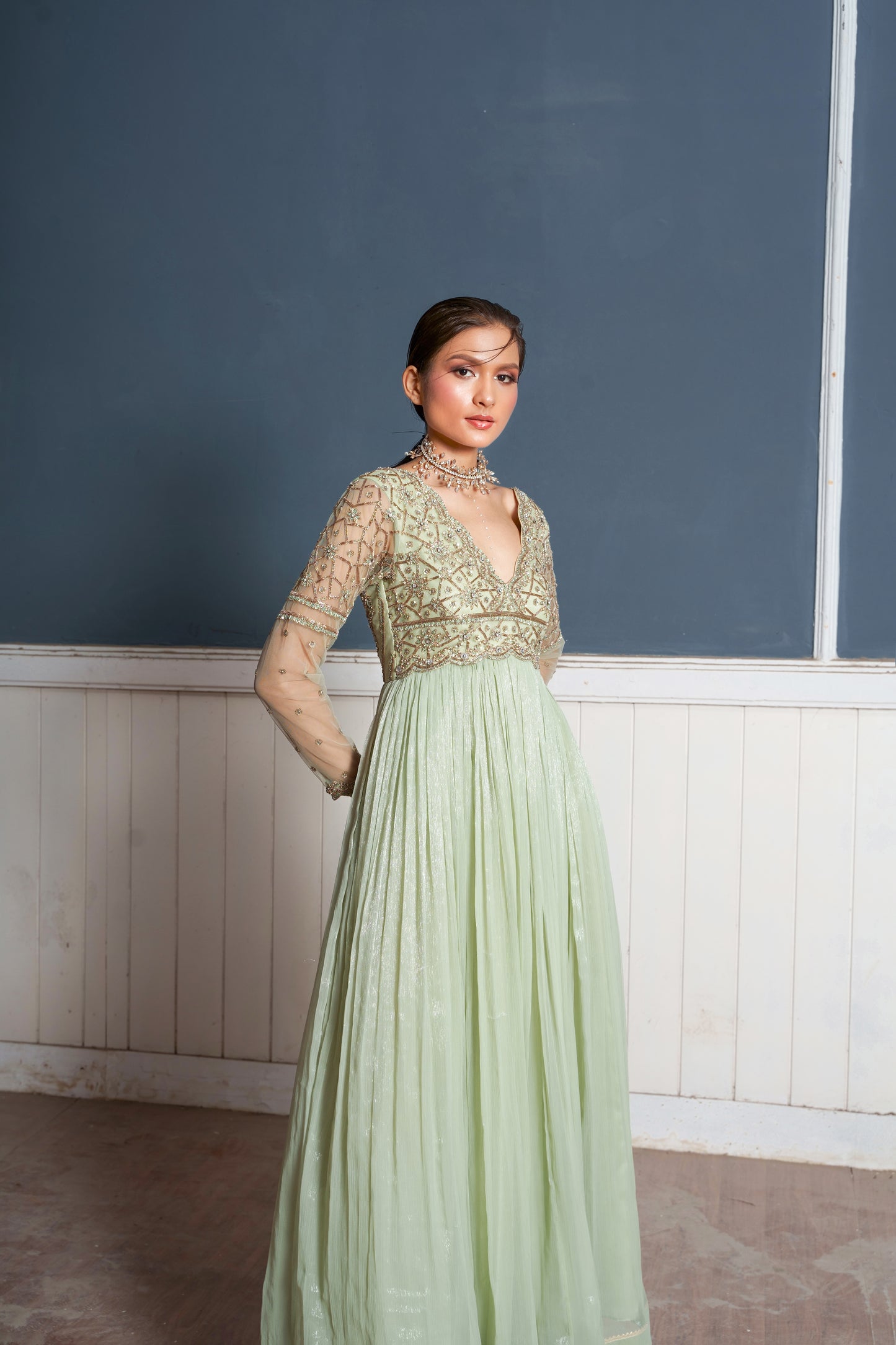 Tara-Breath Of Spring Embroidered Dress