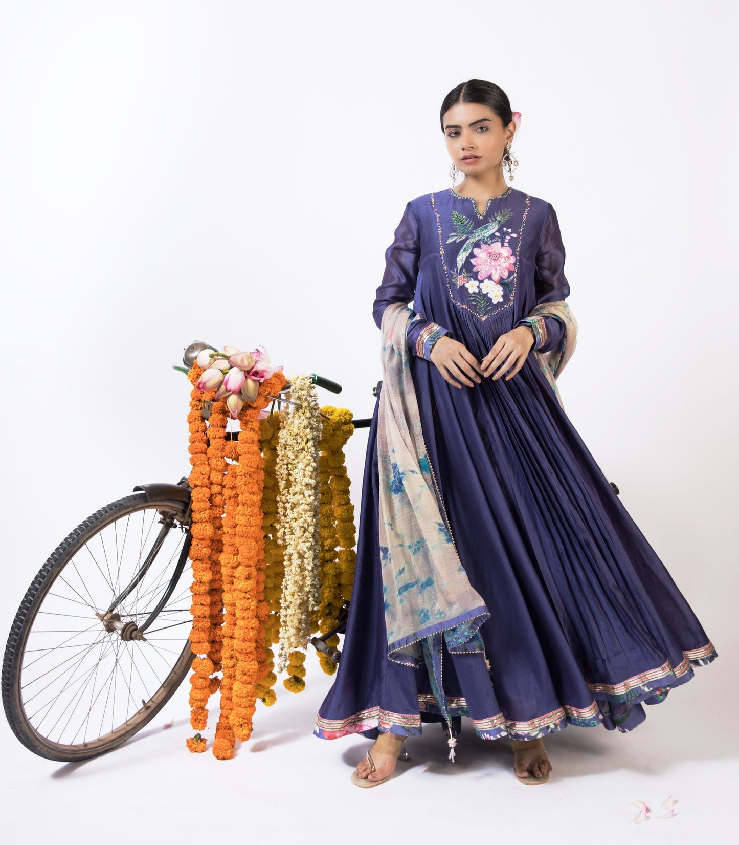 Ornate-Amethyst Purple Anarkali Set