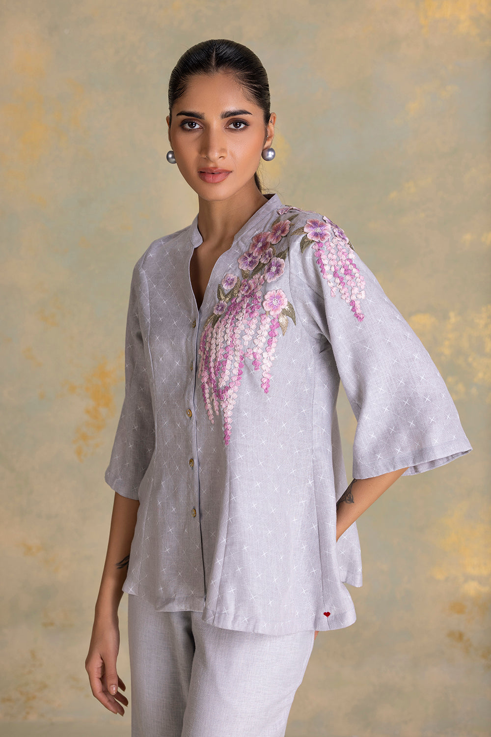 Delfina Peplum Shirt Co-ord