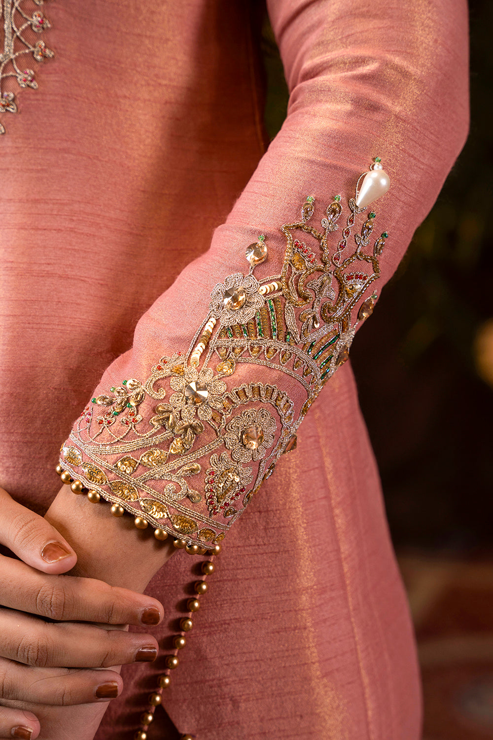 Dual-Tone Dusty Pink Kurta Set