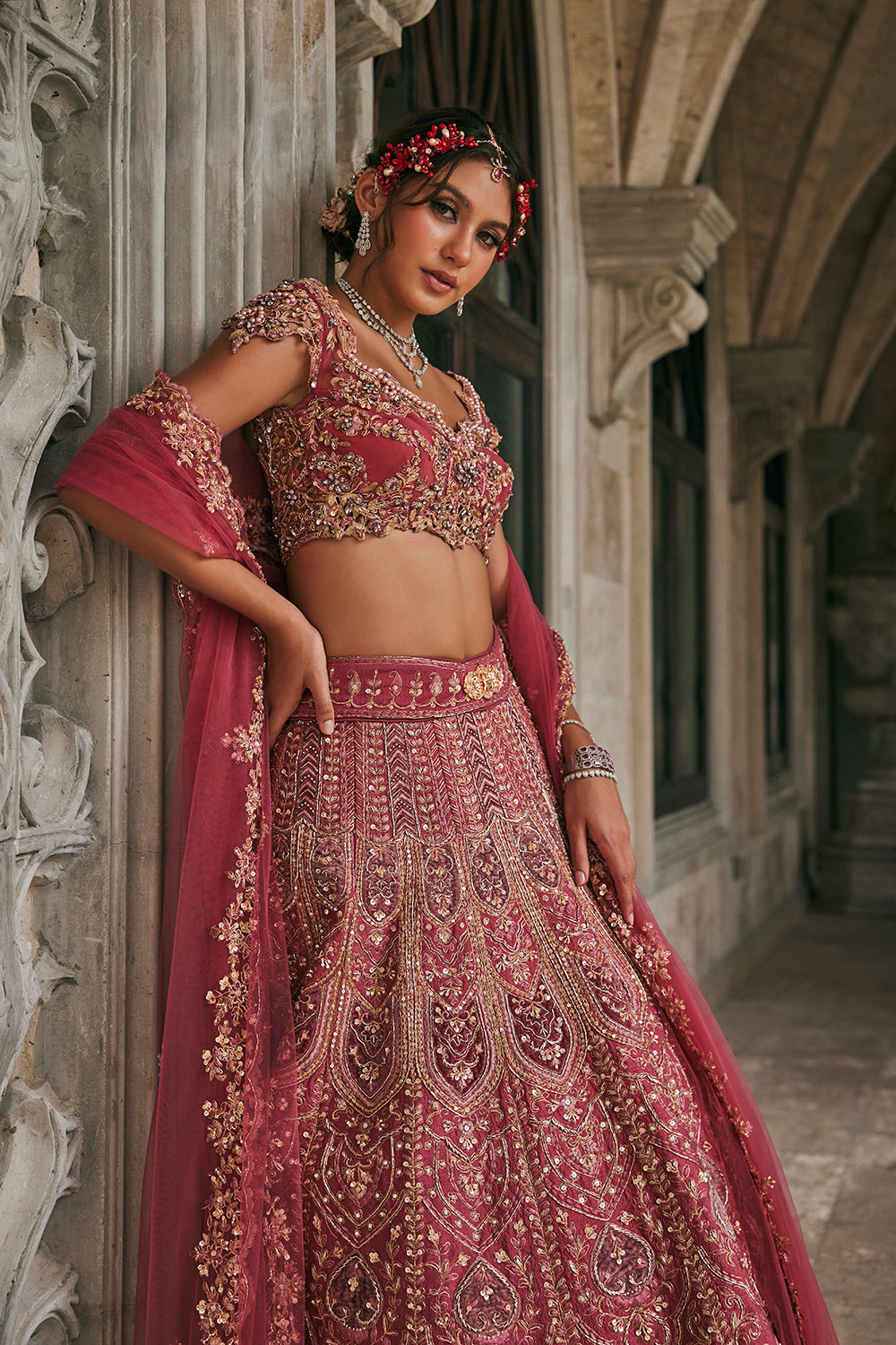 Dusk in Blossam Lehenga set