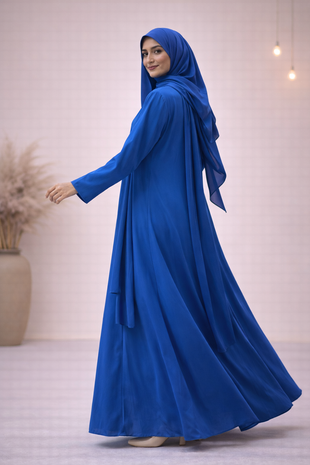 Elegant Blue Abaya