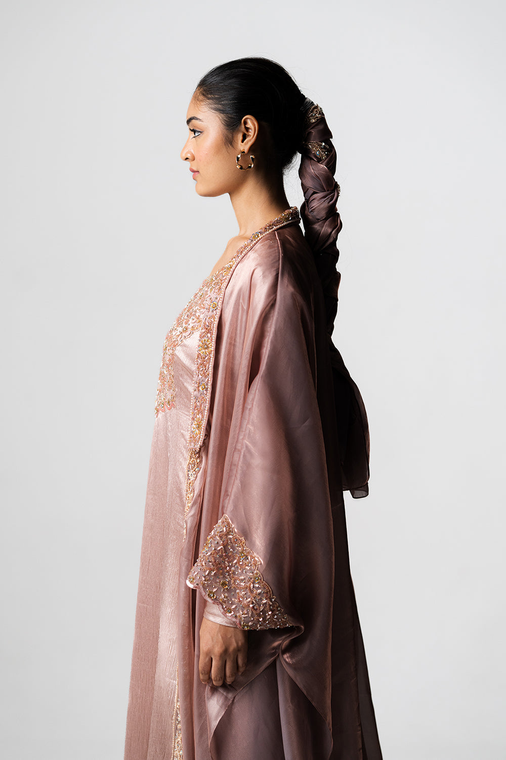 Elegant Blush Pink Maxi Gown