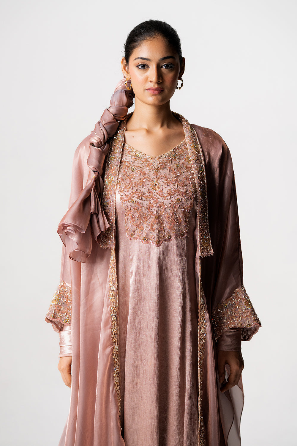 Elegant Blush Pink Maxi Gown