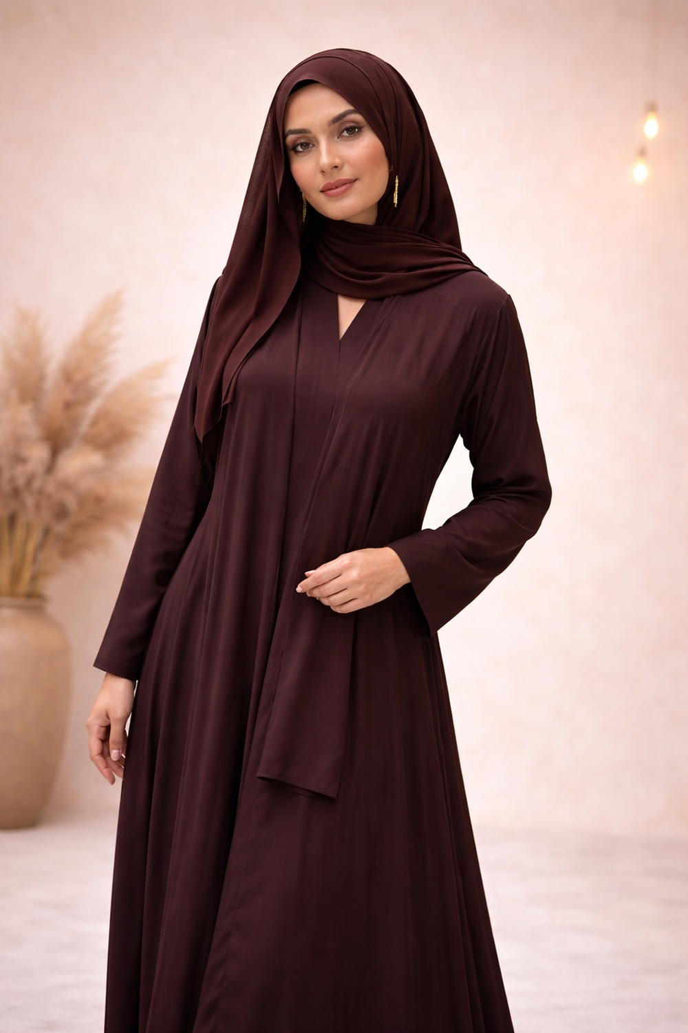 Elegant Purple Abaya