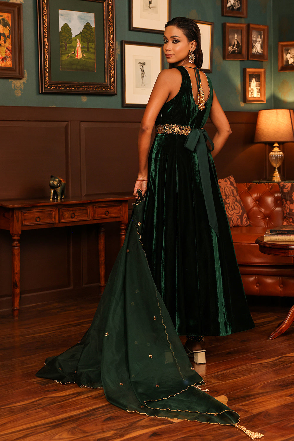 Emerald Anarkali Set