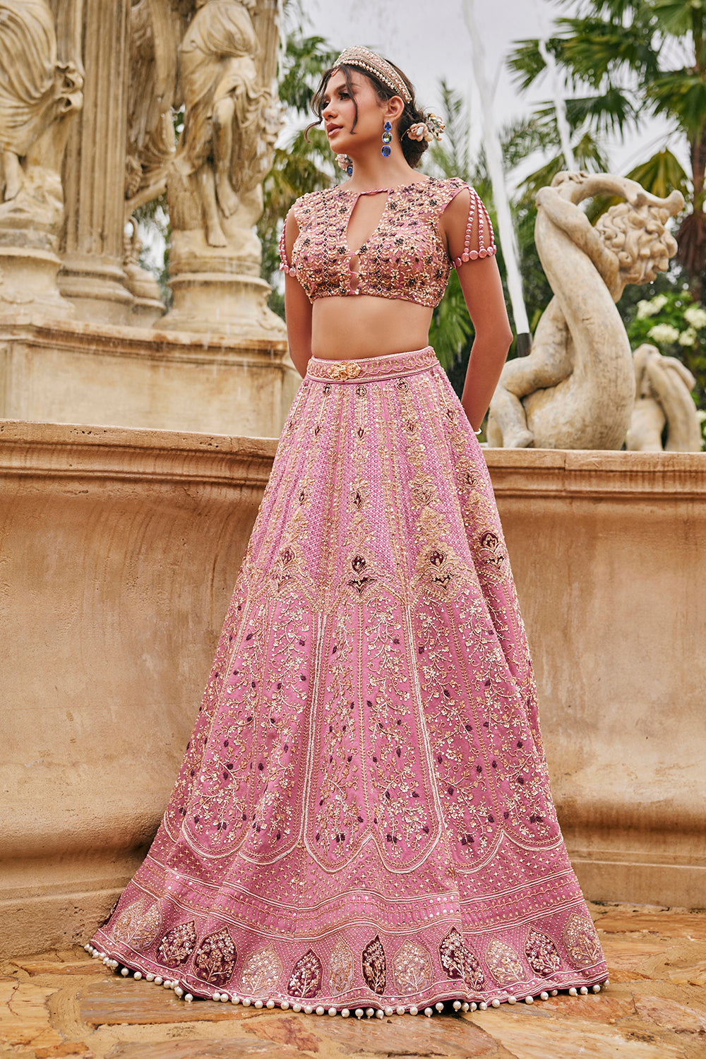 Flamingo Flounce Lehenga Set