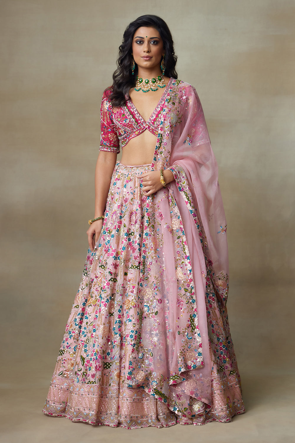 Flamingo Lehenga Set