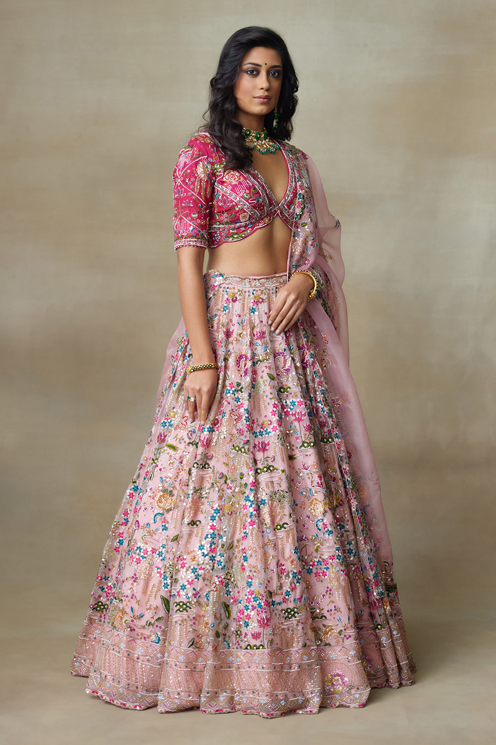 Flamingo Lehenga Set