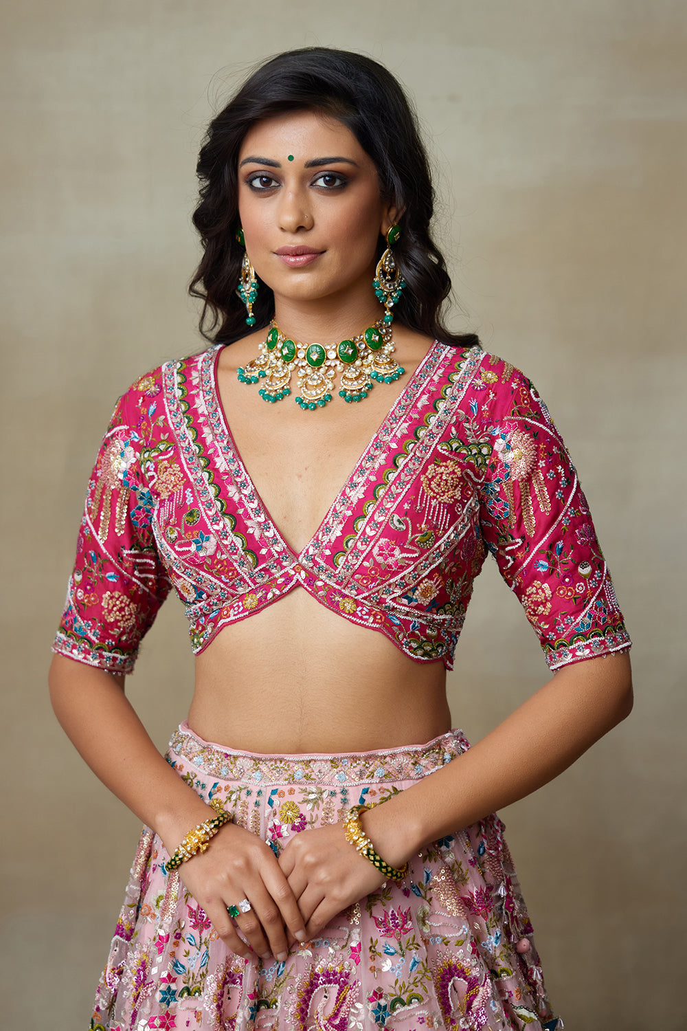 Flamingo Lehenga Set
