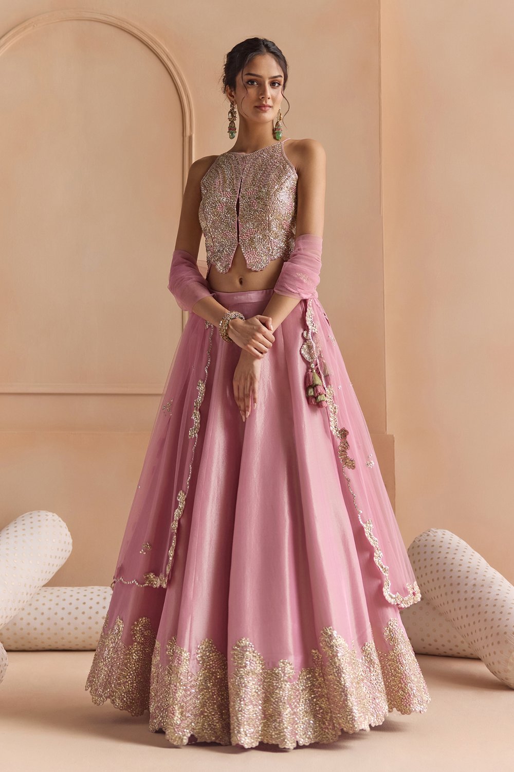 Flamingo Pink Lehenga Set