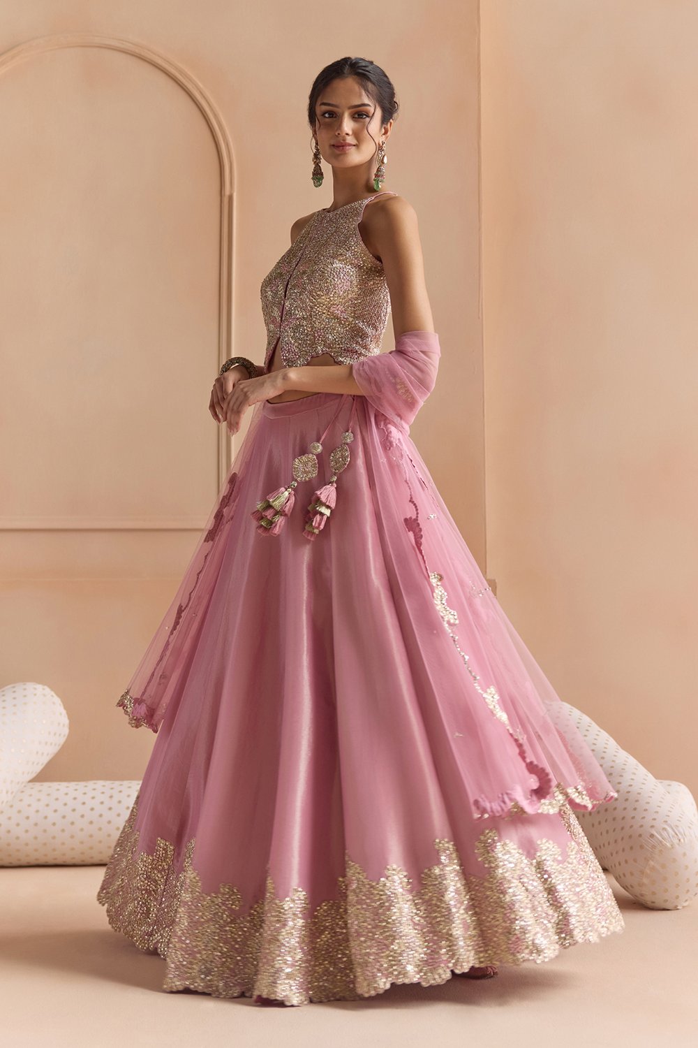 Flamingo Pink Lehenga Set