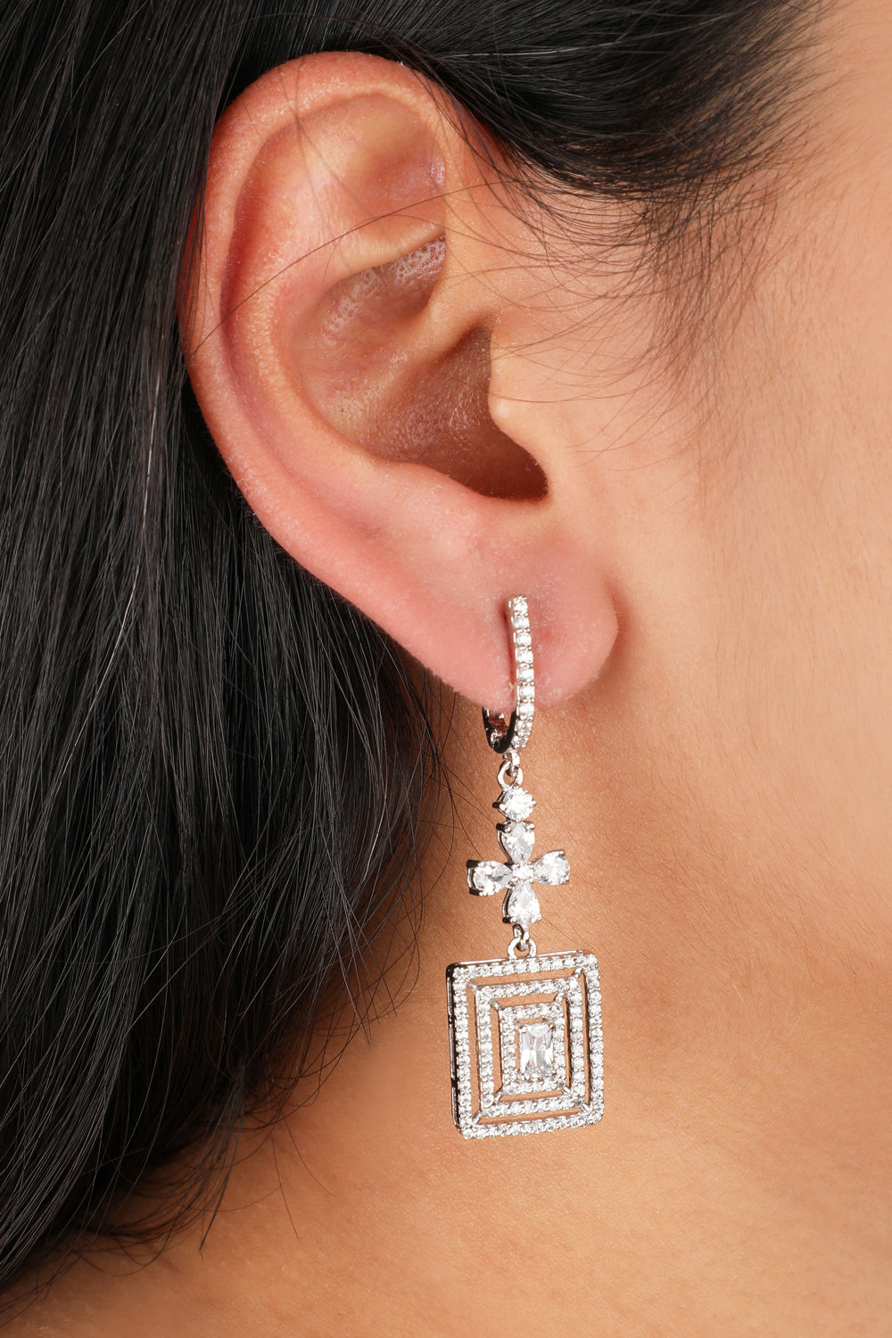 Floral drop earrings