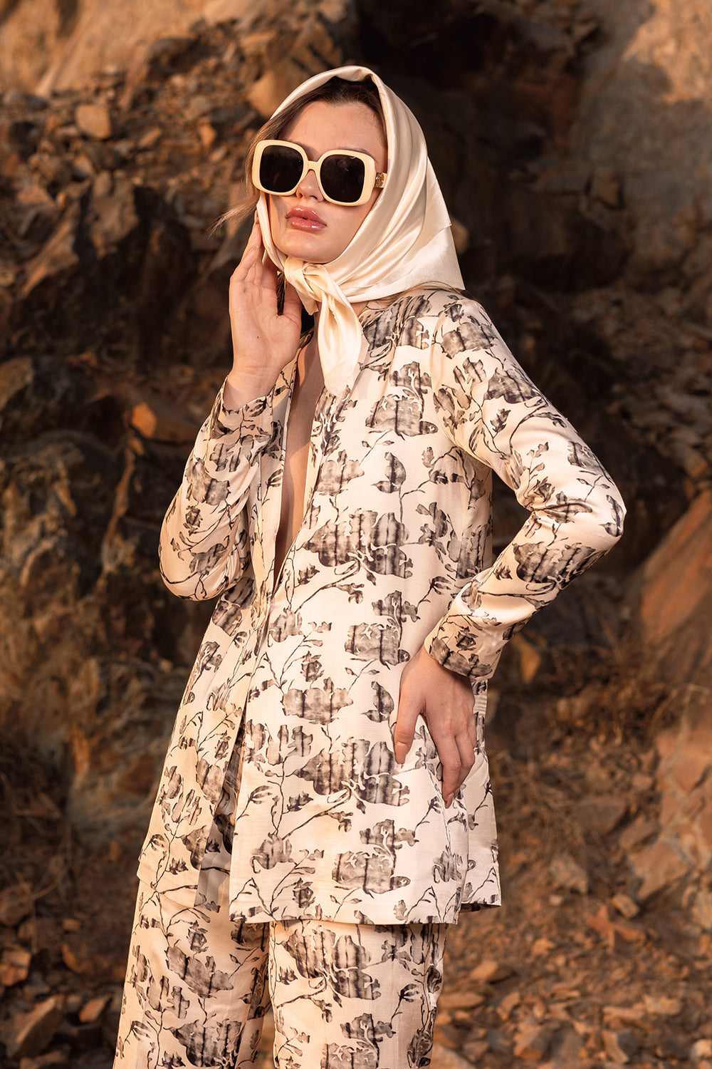 Floral Reverie Long Blazer And Trouser Co-Ord