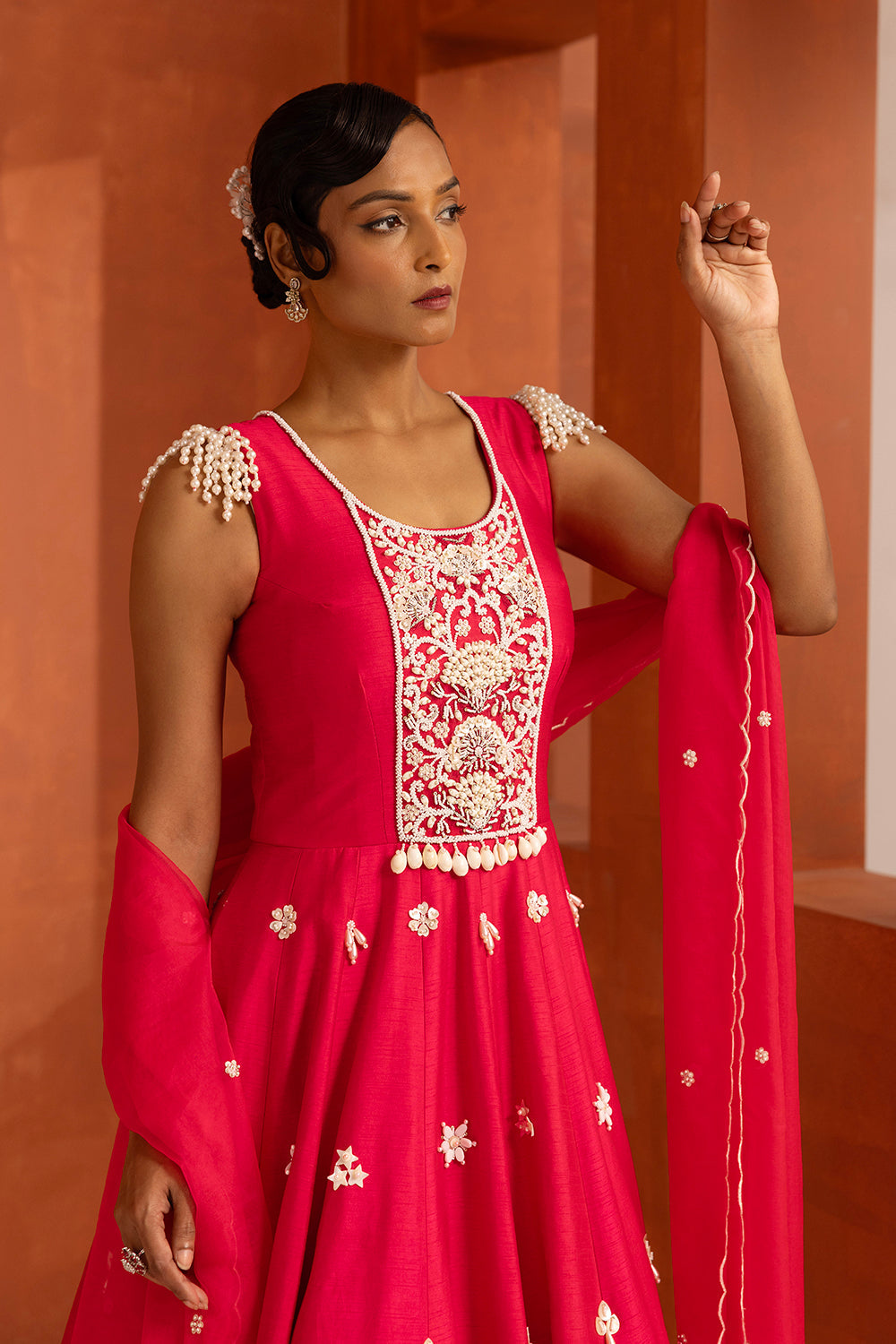 Fuchsia Anarkali Set