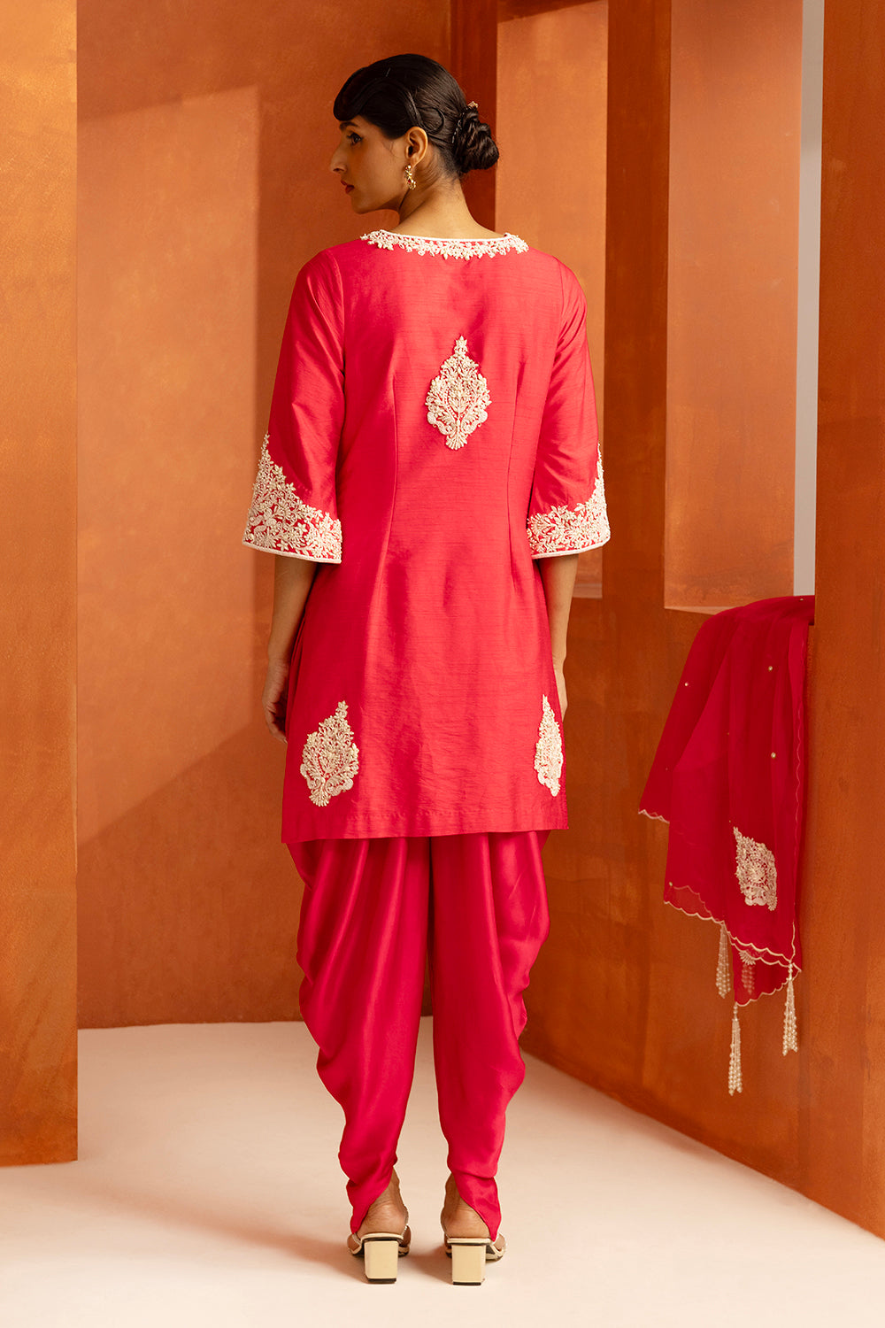 Fuchsia Short Kurta Set