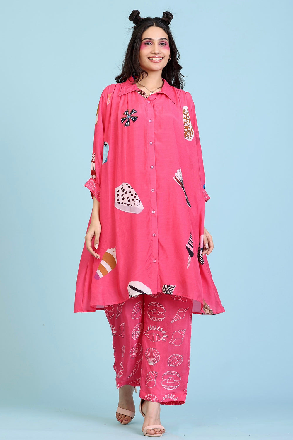 Fushcia Kurta Set